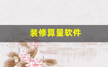 装修算量软件(装修算量软件建模视频)